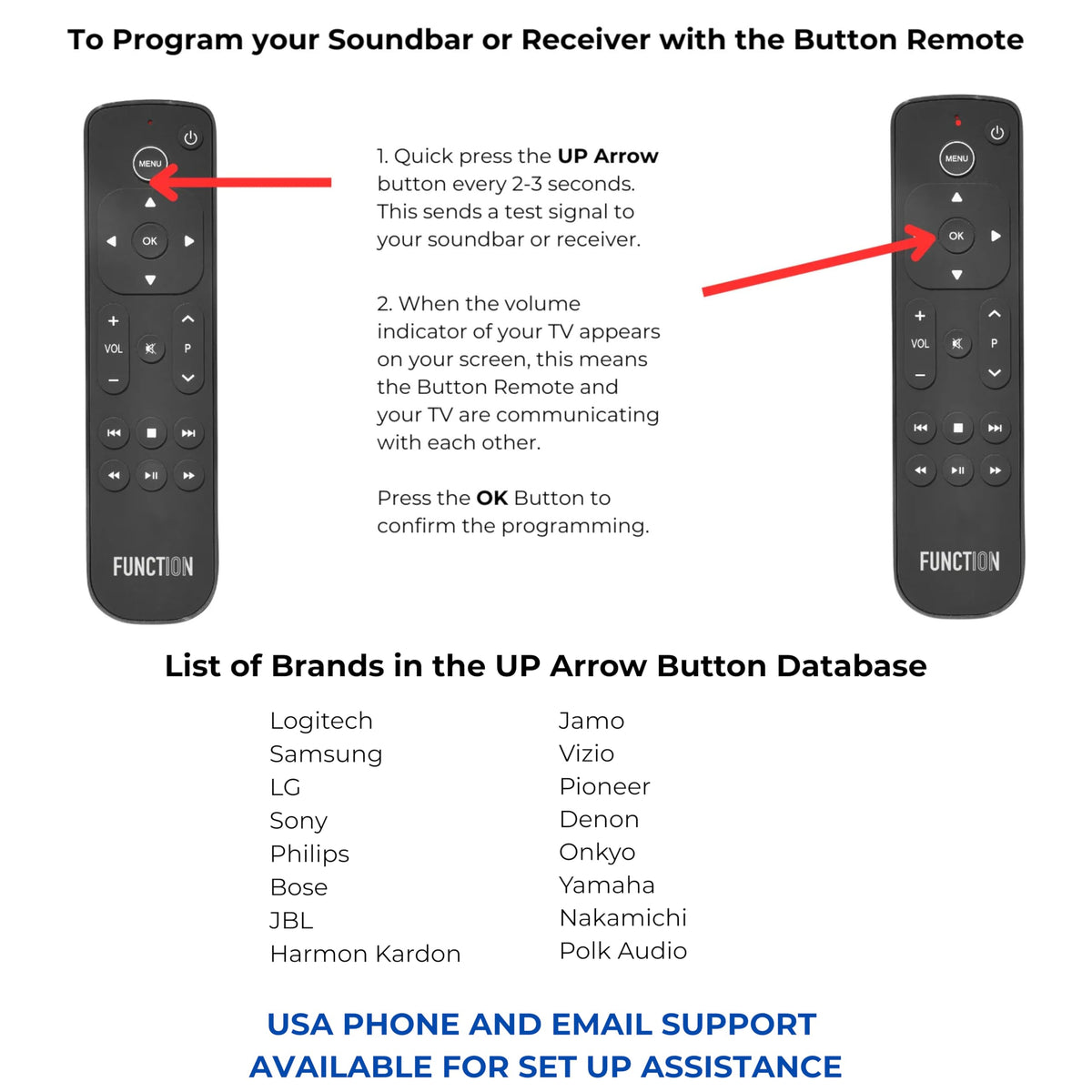 Function101 on living room couch showing family-friendly, simple remote use