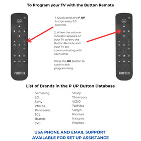 Function101 beside Apple TV unit illustrating direct line-of-sight compatibility