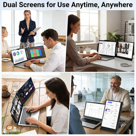 Funhill display-modes-extend-duplicate-portrait versatile layouts for work and media.