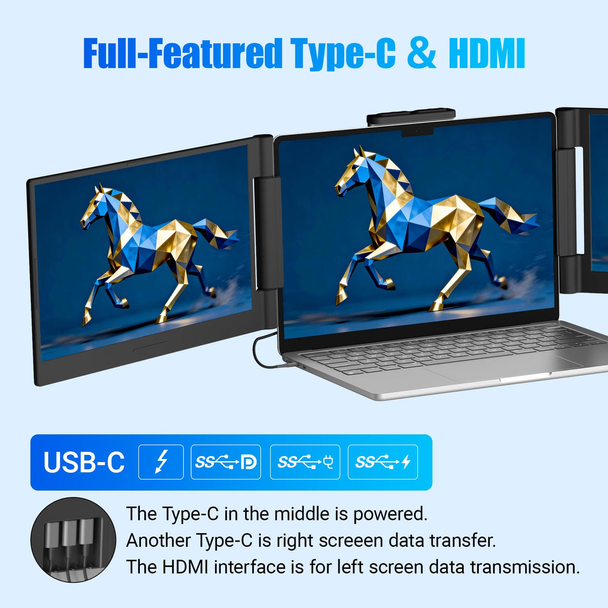 Funhill extender in extended mode provides wider screen real estate