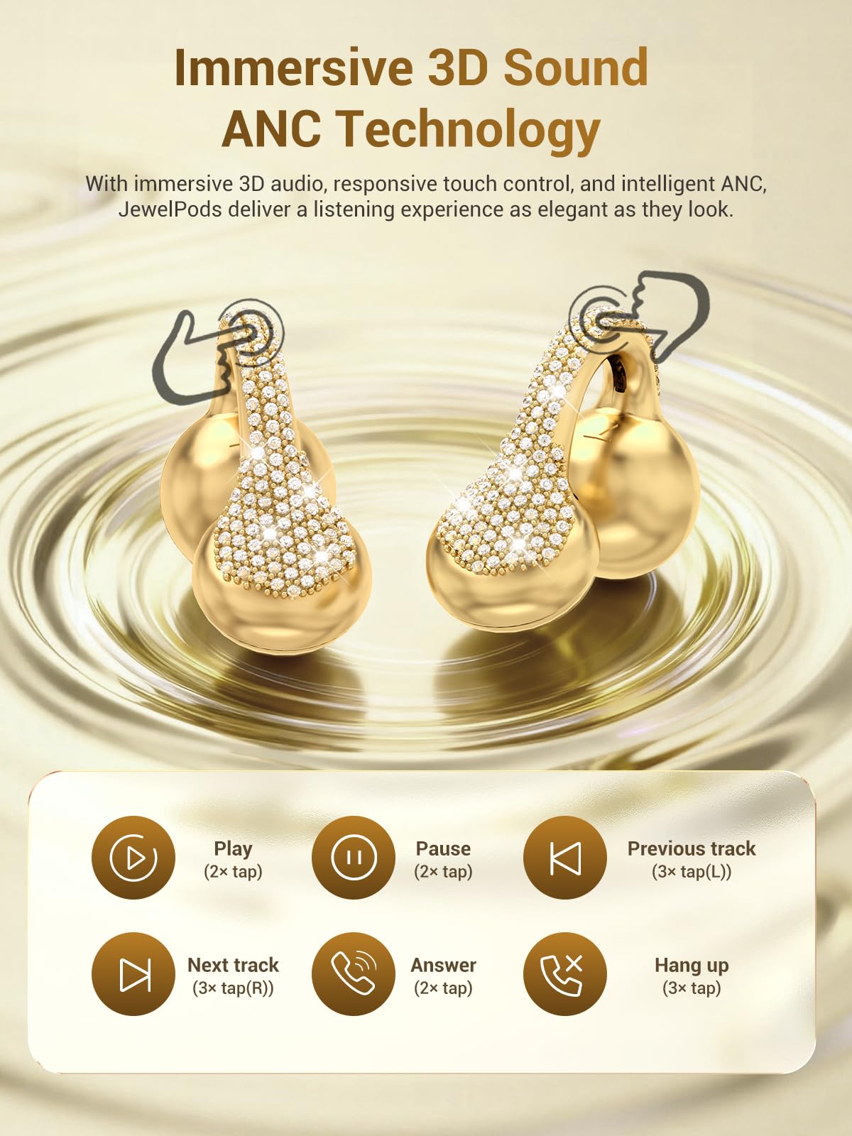 FunnyEAH JewelPods enabling clear calls and video calls with crystal detail