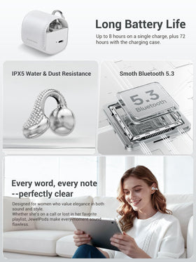 FunnyEh JewelPods C01 Pro up to 72 hours from the charging case