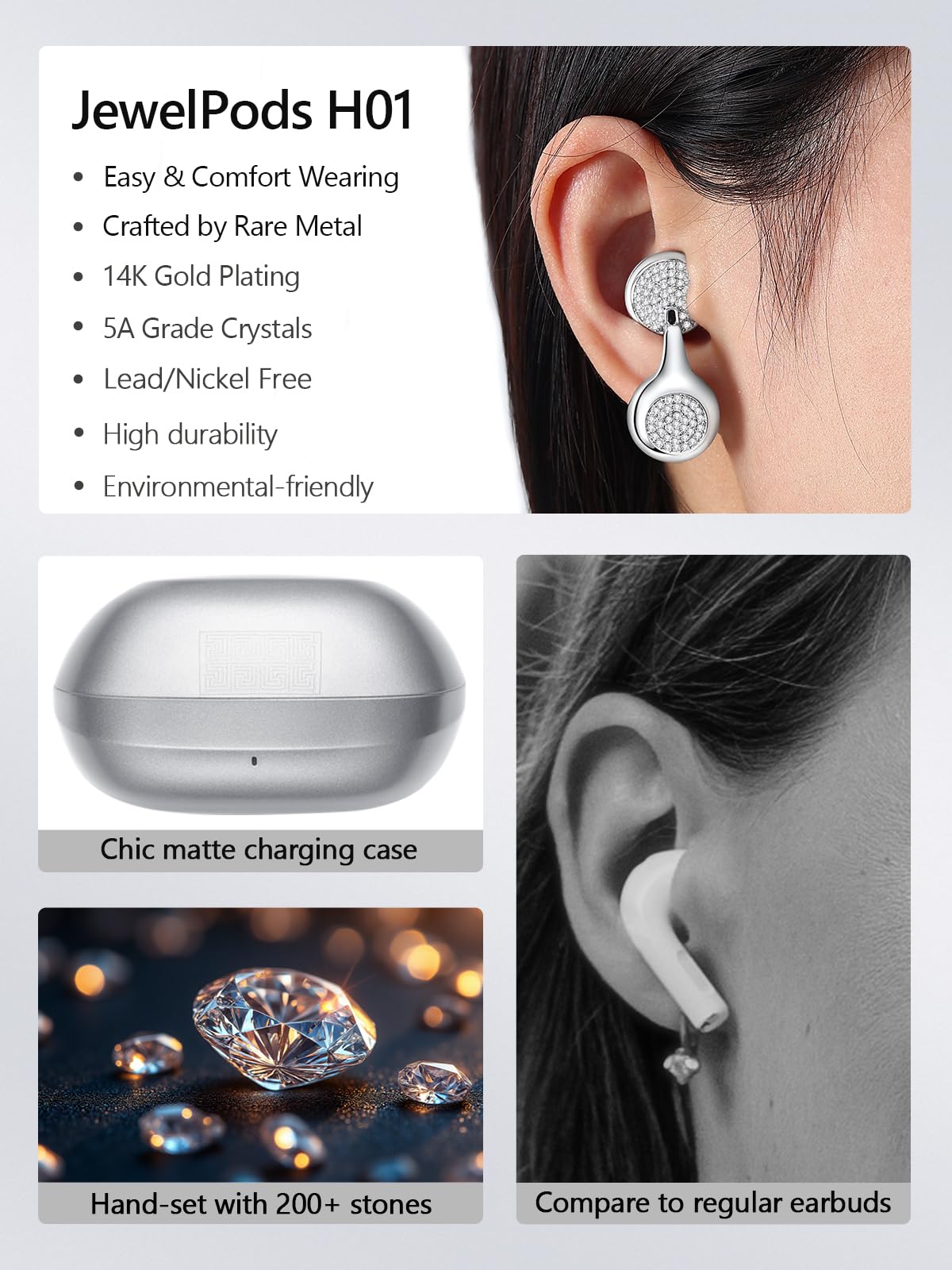 FUNNYEAH JewelPods H01 ambient awareness keeps you aware of surroundings