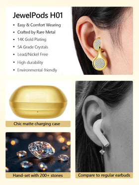 FUNNYEAH JewelPods H01 jewelry-cleaning cloth included for pristine care.