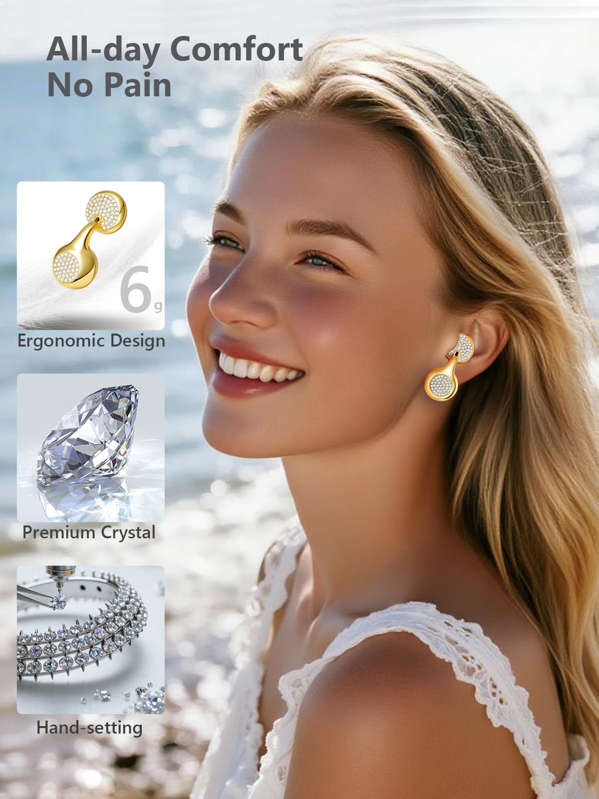 FUNNYEAH JewelPods H01 feather-light earbuds ideal for small ears.