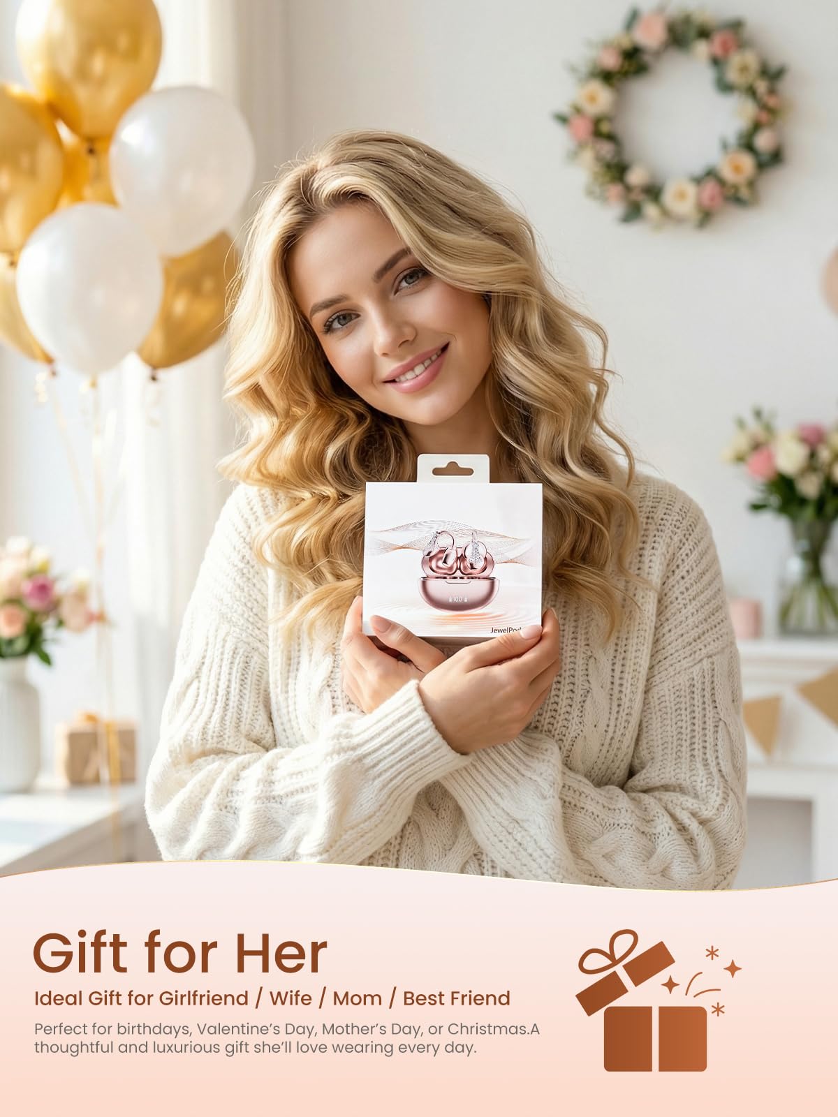 FUNNYEAH gift-style packaging with earbuds displayed, ideal present for special occasions