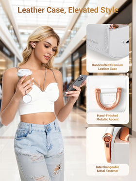 FunnyYeah JewelPods C01 Pro gemstone-detail close-up emphasizes luxurious craftsmanship and gemstone inlay.