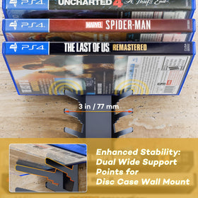 Funturbo space-saving entertainment organizer clears shelves while keeping games accessible