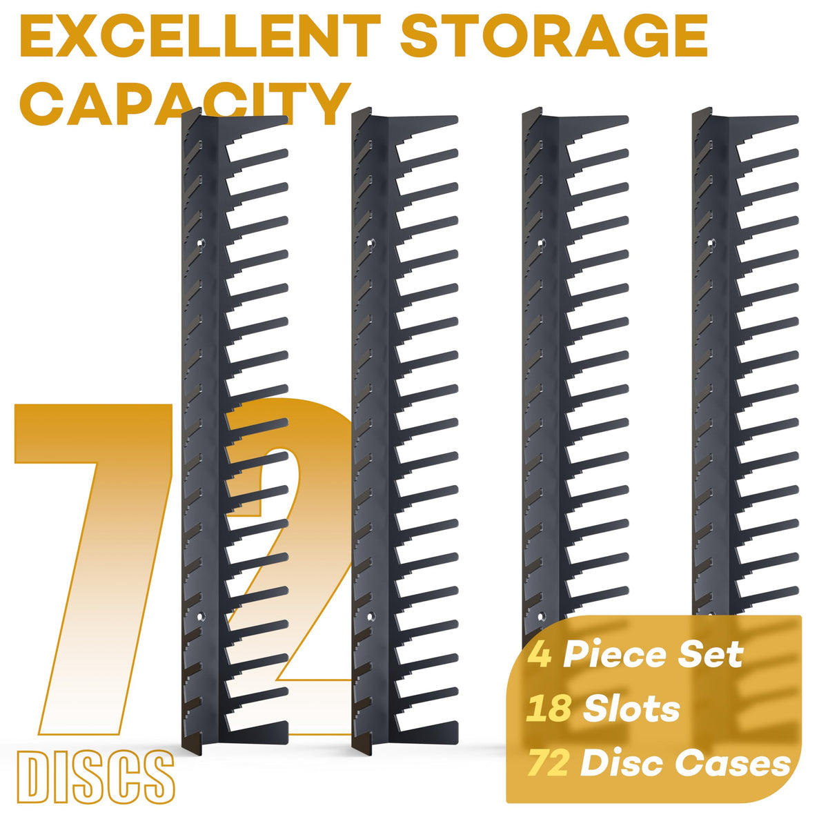 Funturbo three-slot sizes fit diverse disc cases for versatile storage