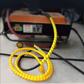 FUNZON sleeve around a cable deterring pet chewing and protecting wires