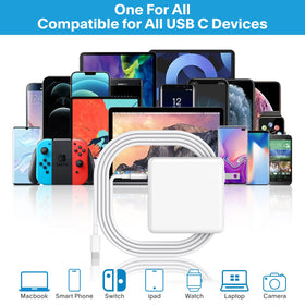 Furgor USB-C charger with 6.6-foot cable ready for home or office