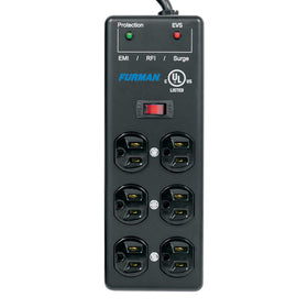 Furman SS-6B-PRO front view showing six outlets and status indicators for clean power