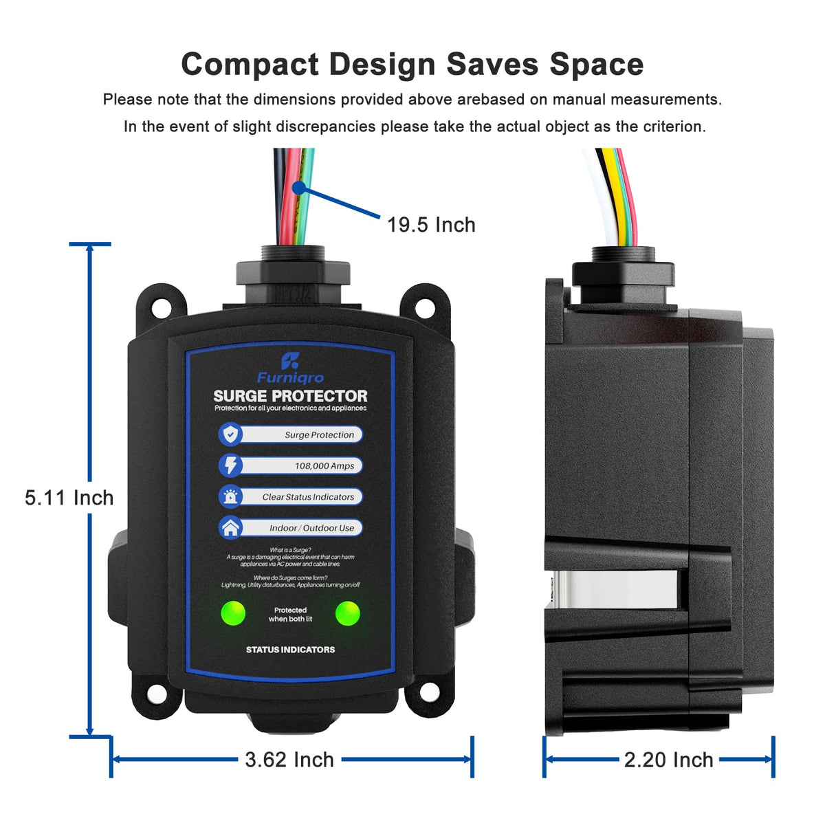 Furniqro FHSPD108S compact design showing slim profile fit for tight spaces.
