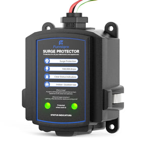 Furniqro FHSPD108S whole-house surge protector installed in panel, guarding home electronics.