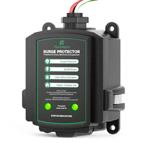 Furniqro front panel view showing compact whole-home surge protector and clear installation fit
