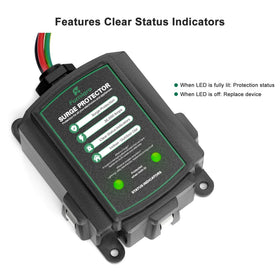 Furniqro LED indicators close-up showing protection status for easy monitoring