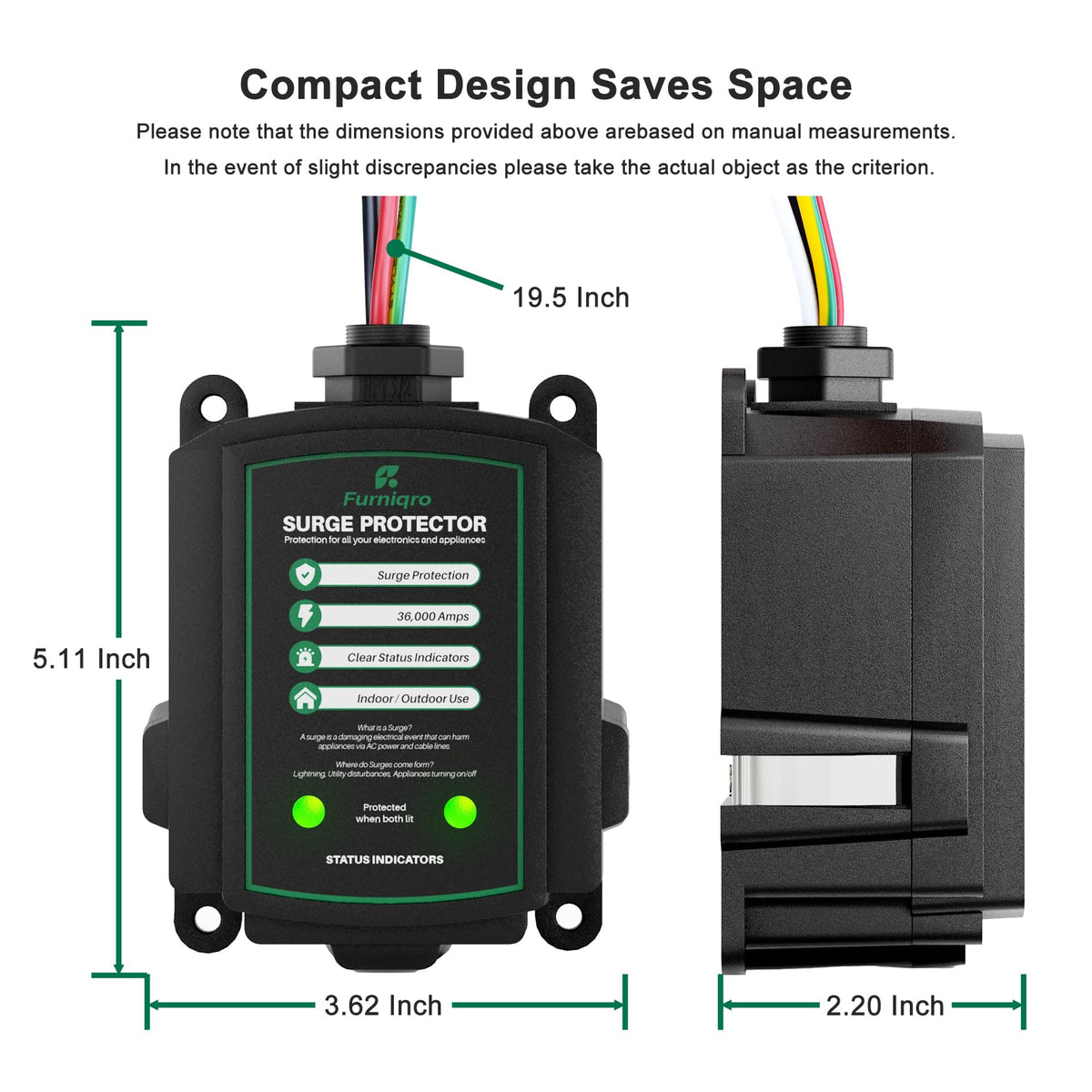Furniqro side profile emphasizing compact design that saves space in panels