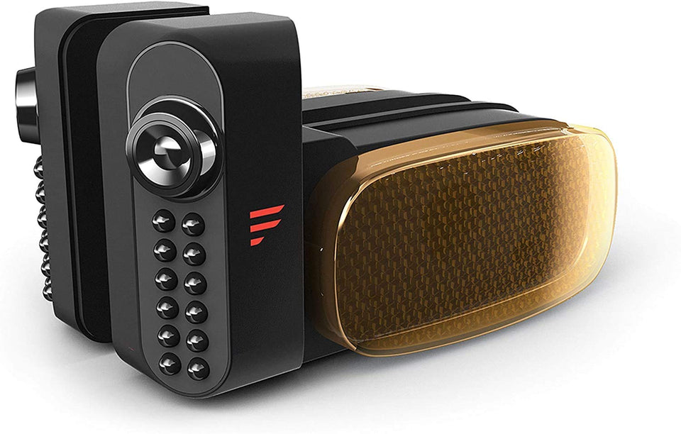 Furrion front marker light camera assembly showing amber housing and lens for side visibility benefit