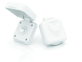 Furrion inlet shows weatherproof sealing for outdoor marine use.