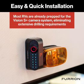 Furrion Vision S+ infrared night vision improves nighttime visibility.