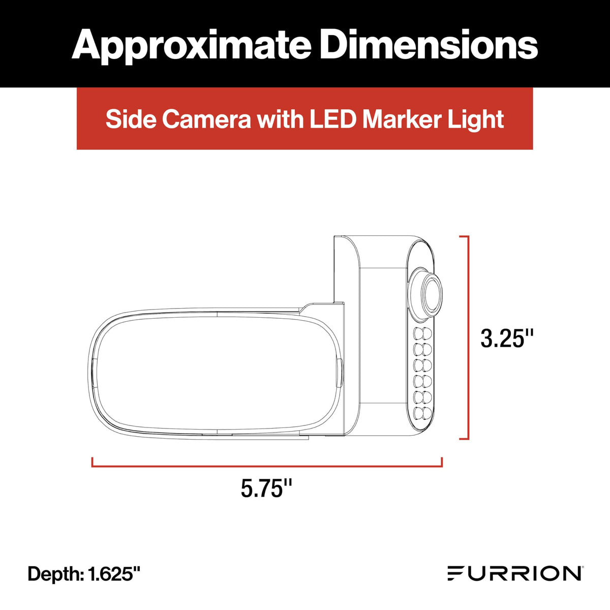Furrion Vision S+ rear camera with marker light aids back-in parking
