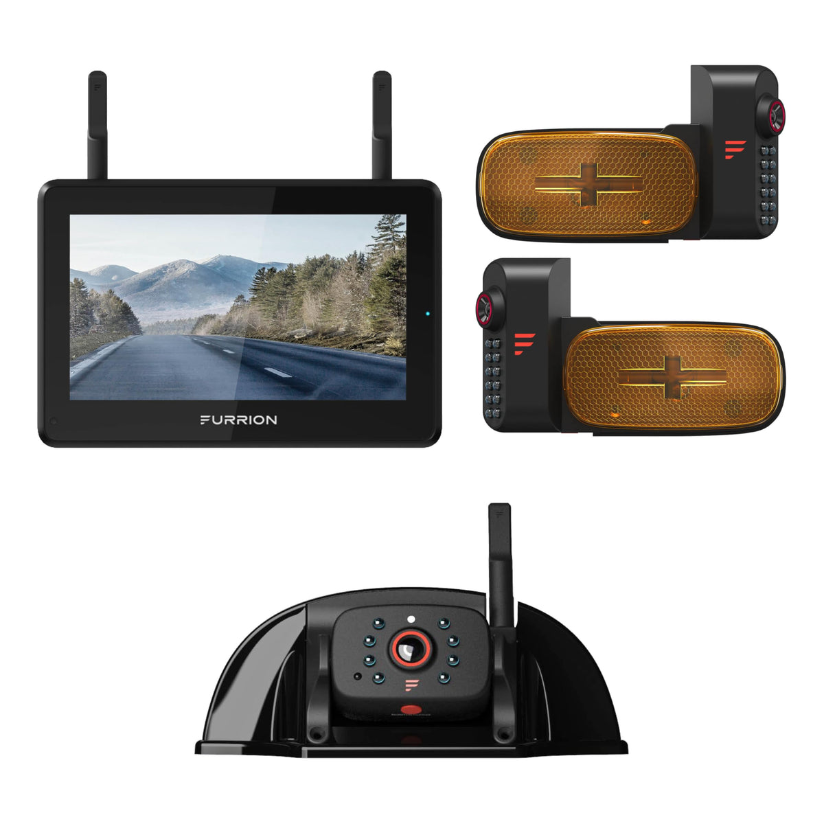 Furrion Vision S+ rear camera with 140° view improves backing safety.