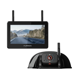 Furrion Vision S+ sharkfin camera delivers wide 140° view for safer parking and lane changes.