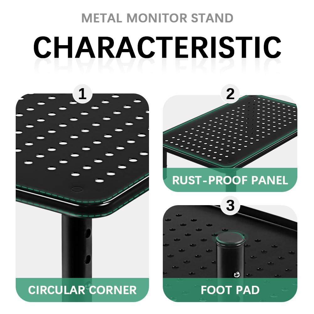 FURWOO non-slip legs keep the stand steady on busy desks.