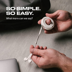 Fuse Side Winder 4-pack white pack neatly organizes multiple cords.
