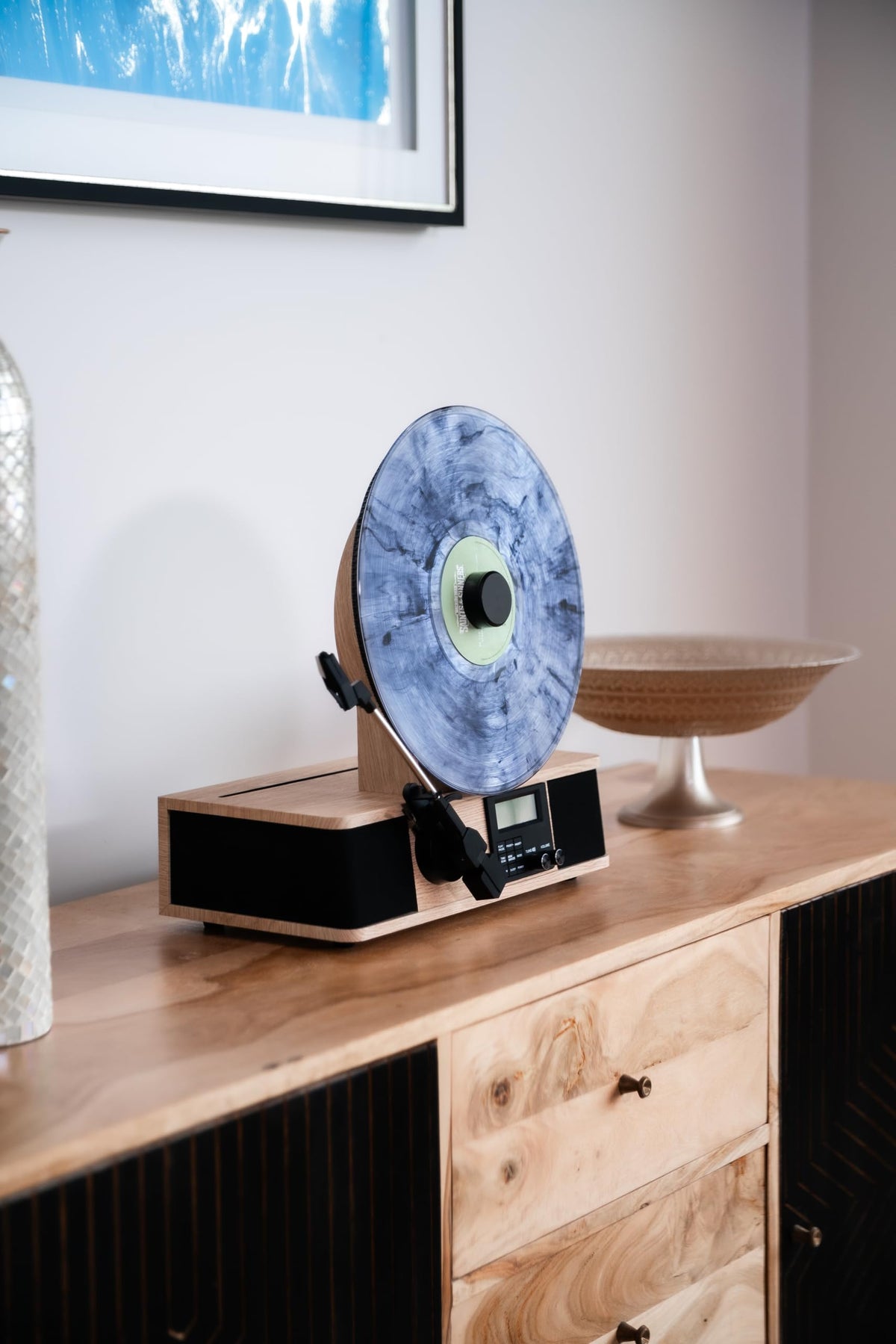 Fuse Wrap in use with speakers and FM radio for all-in-one entertainment