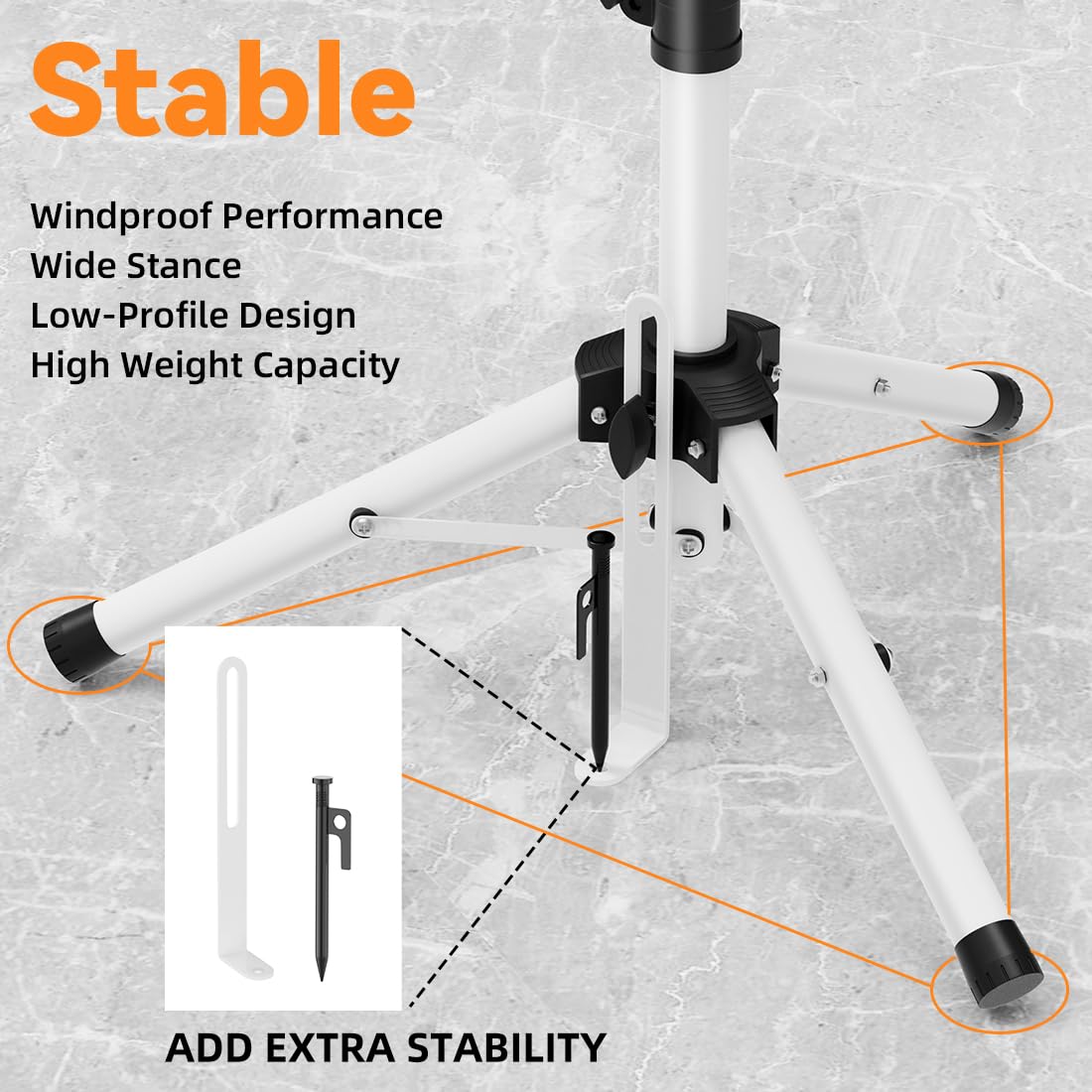futrue-wolker ground spikes installed on soft soil increasing stability