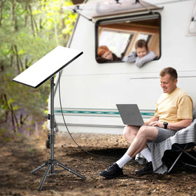 futrue-wolker tripod fully extended to 53 inches, raises Starlink for clearer view