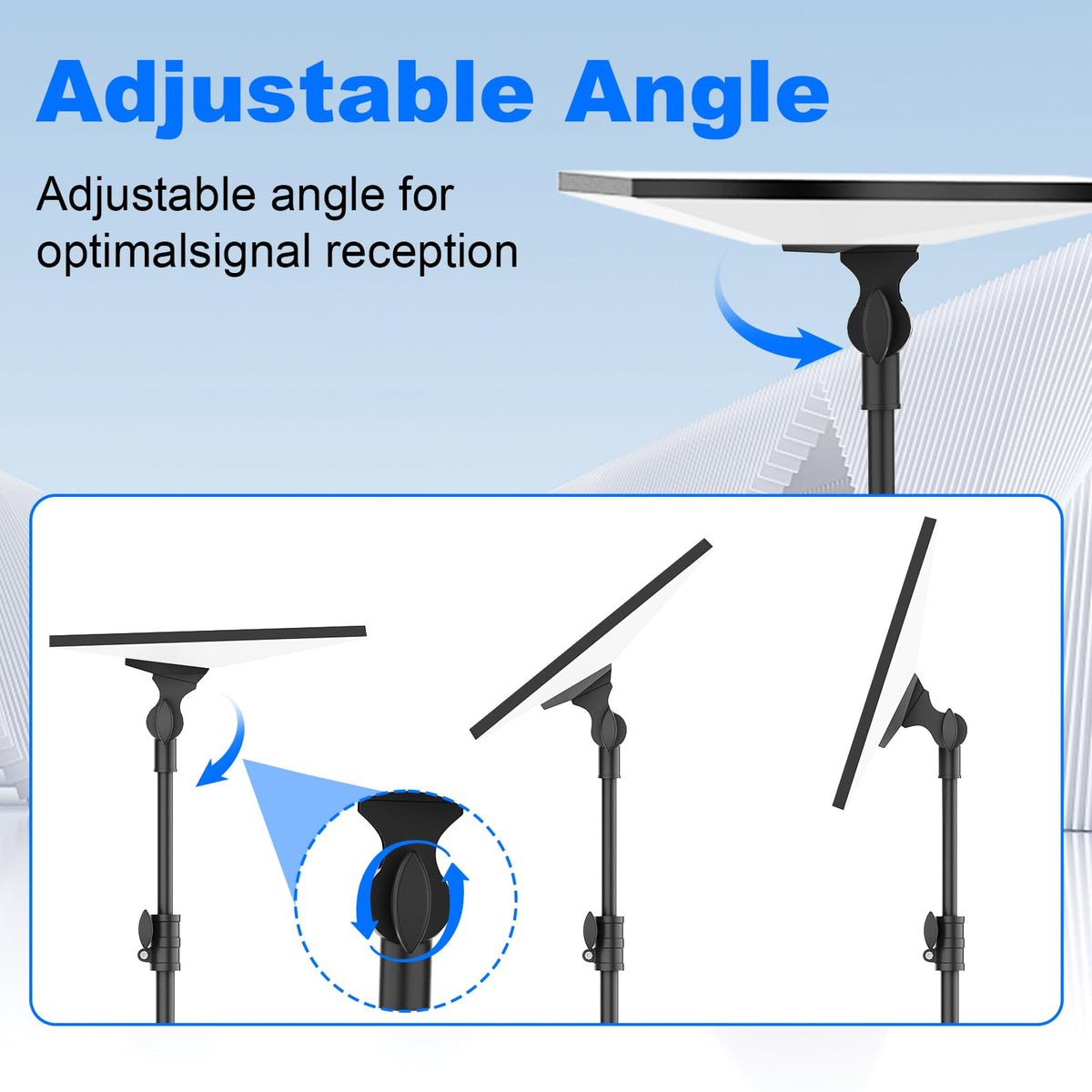 futrue-wolker tripod fully extended to 49 inches providing elevated signal position