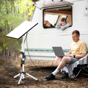 futrue-wolker tripod fully extended demonstrating adjustable height advantage
