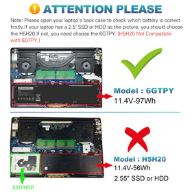 Futurebatt 6GTPY product image emphasizing Dell XPS compatibility