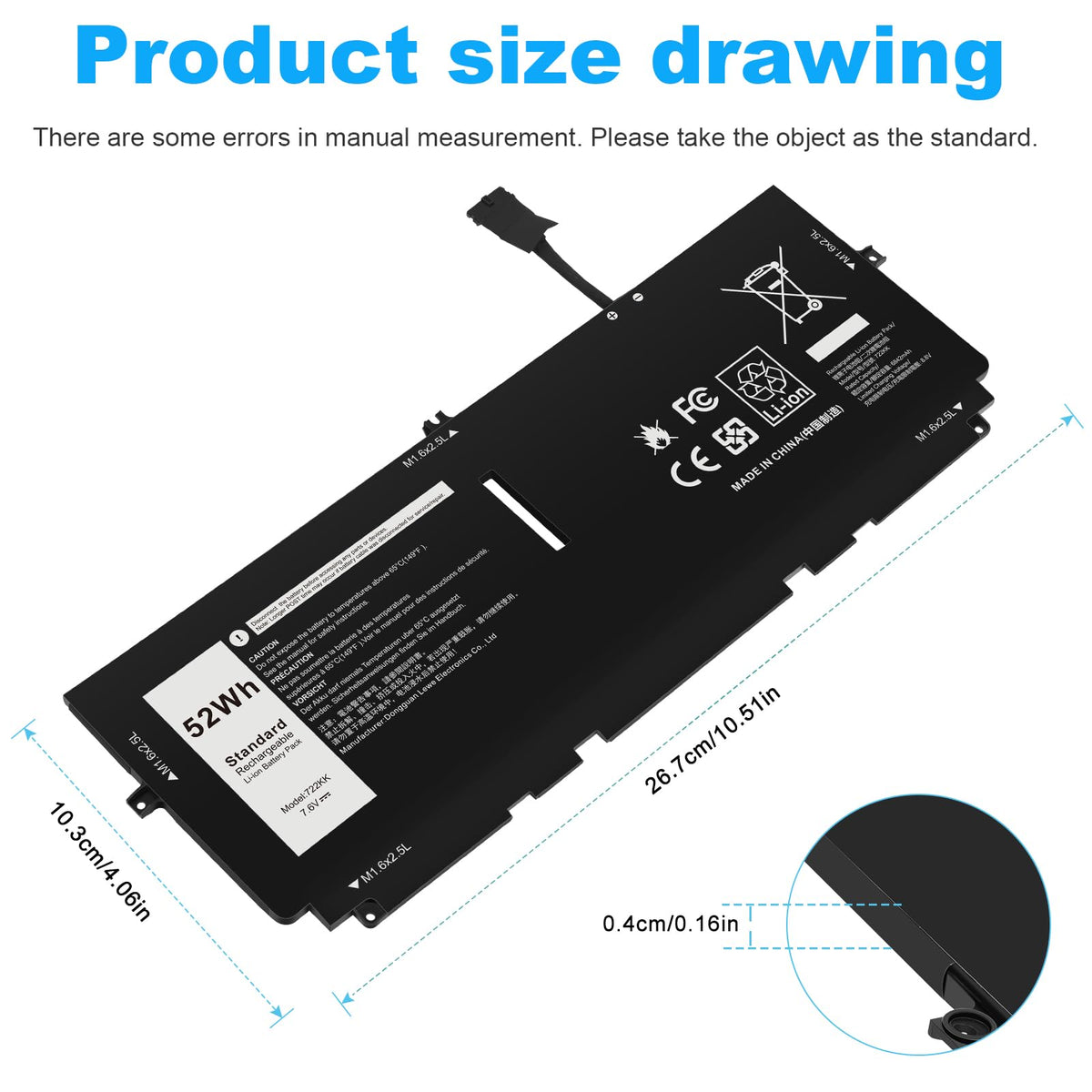 Futurebatt connector detail revealing pin layout for correct fit assurance