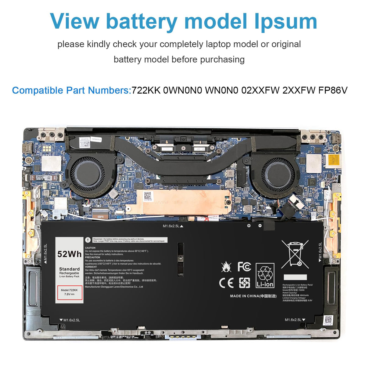 Futurebatt side profile showing slim thickness for original fit benefit