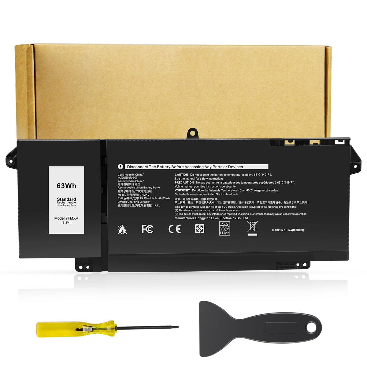 Futurebatt battery front view showing form factor and compatibility benefit