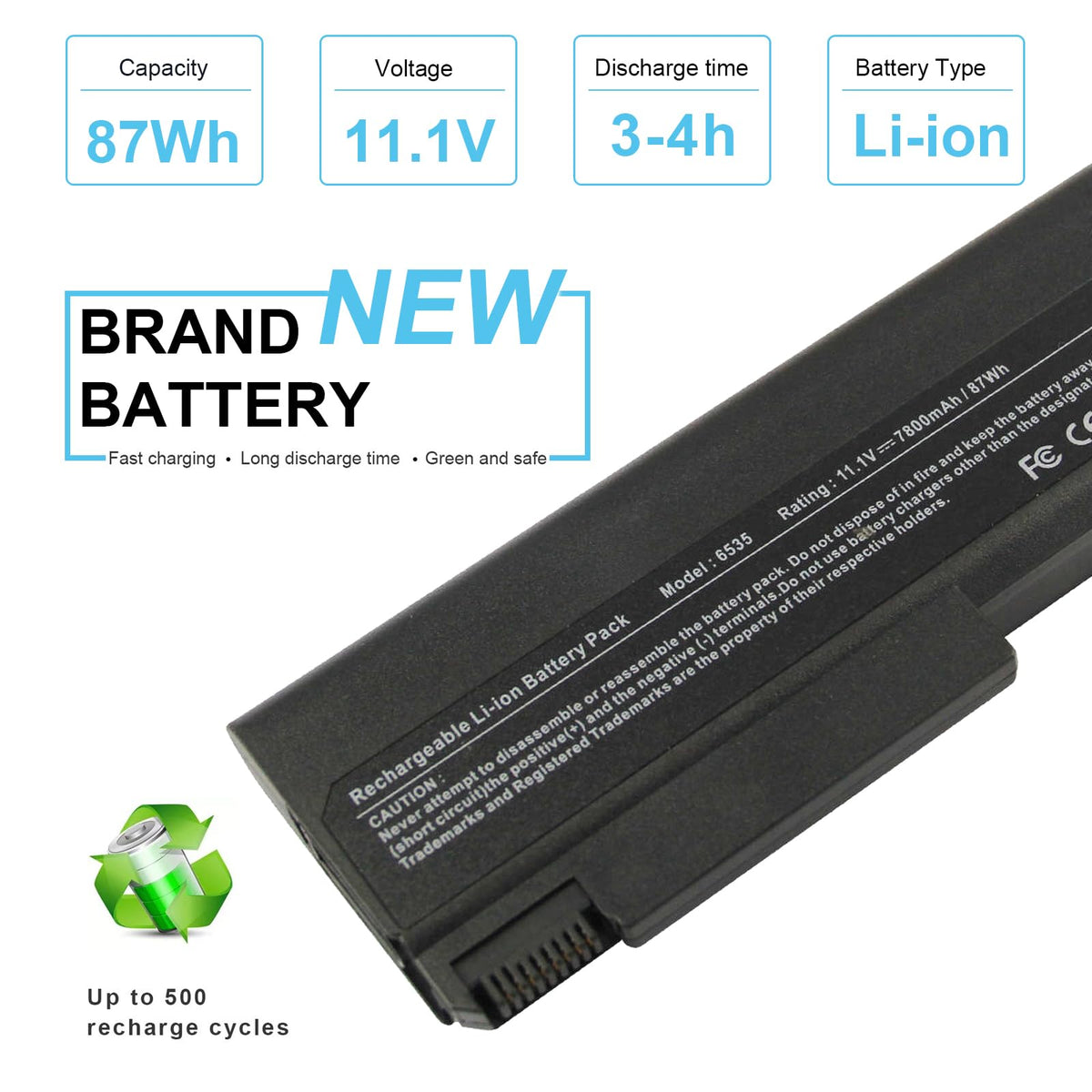 Futurebatt 9Cell 7800mAh battery label shows compatible part numbers for quick matching.