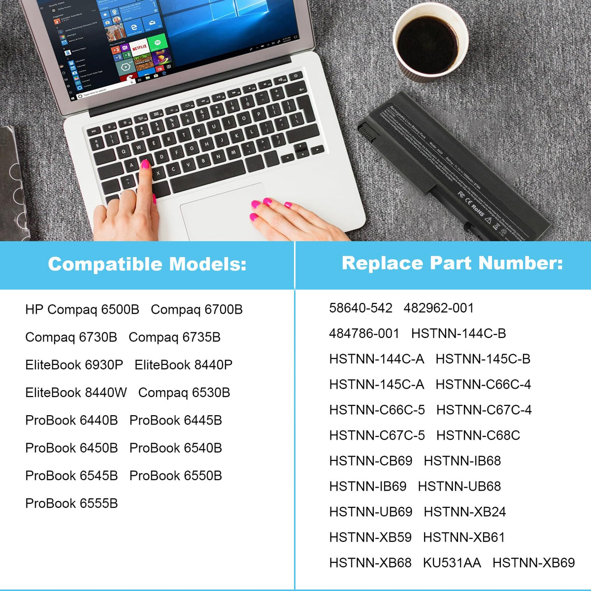 Futurebatt 9Cell 7800mAh battery warranty seal communicates trusted post-purchase coverage.