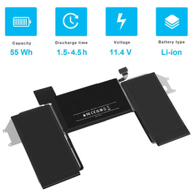 Futurebatt back label closeup displaying model A2389 details and compatibility benefits