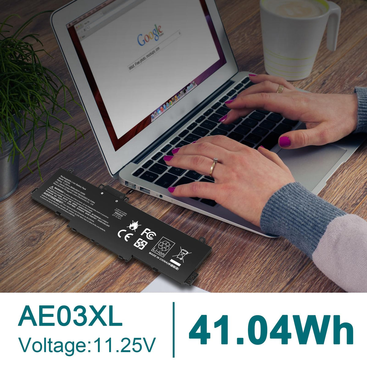 Futurebatt AE03XL charging test graph image showing stable charge and cycle performance