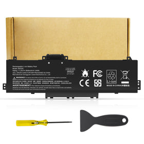 Futurebatt AE03XL front view showing battery shape and model label for correct replacement