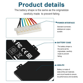 Futurebatt AP18E7M safety protections including overcharge and overtemperature.