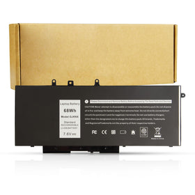 Futurebatt GJKNX 68Wh battery for Dell Latitude 5480 front view for extended unplugged use