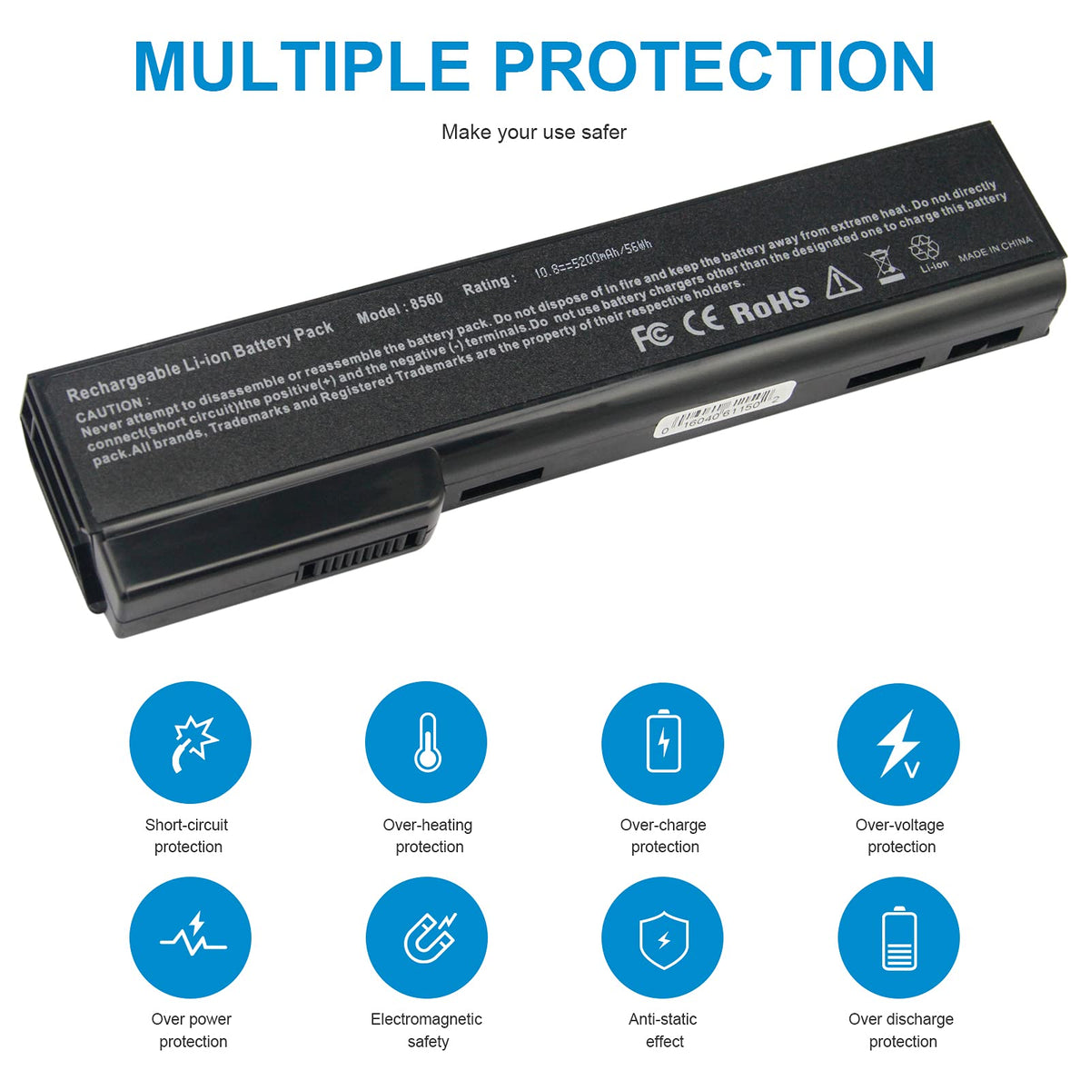 Futurebatt HP EliteBook 8560p battery providing steady power
