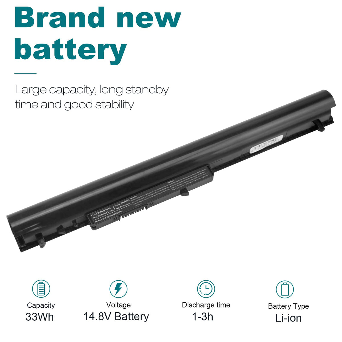 Futurebatt OA03/OA04 battery keeps HP notebooks running smoothly on the go.