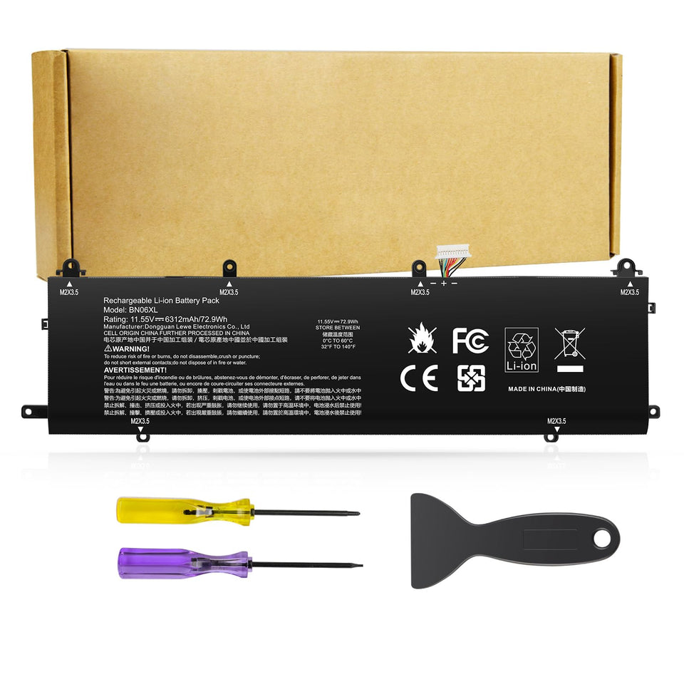 Futurebatt BN06XL front view showing replacement battery and fit benefit