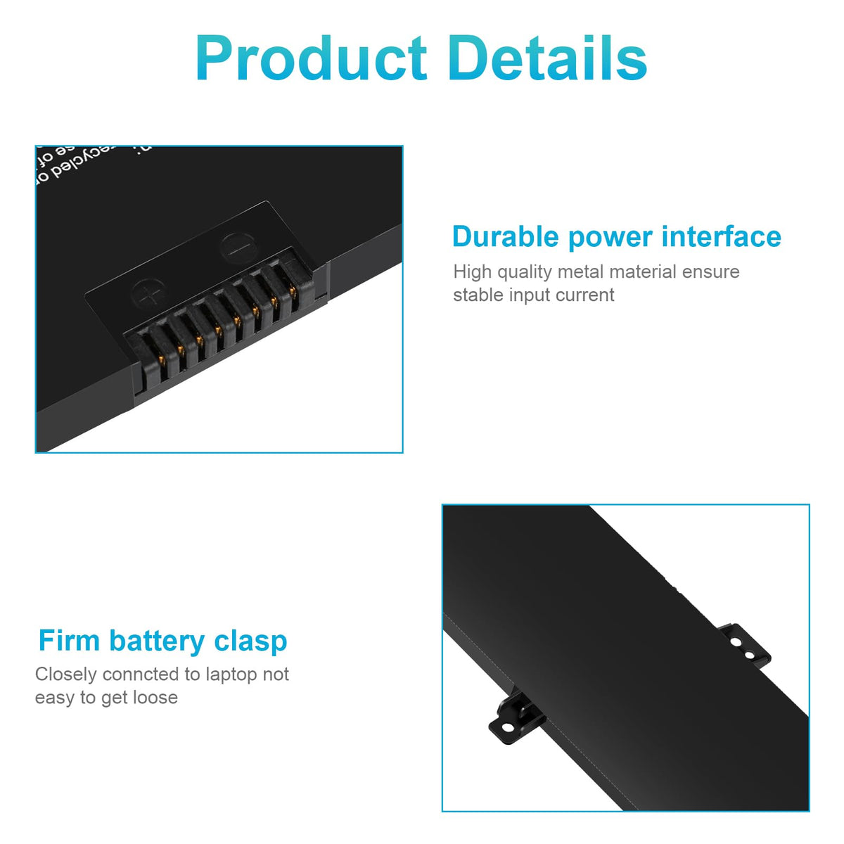 Futurebatt battery installed in an ASUS laptop demonstrating straightforward swap-in benefit