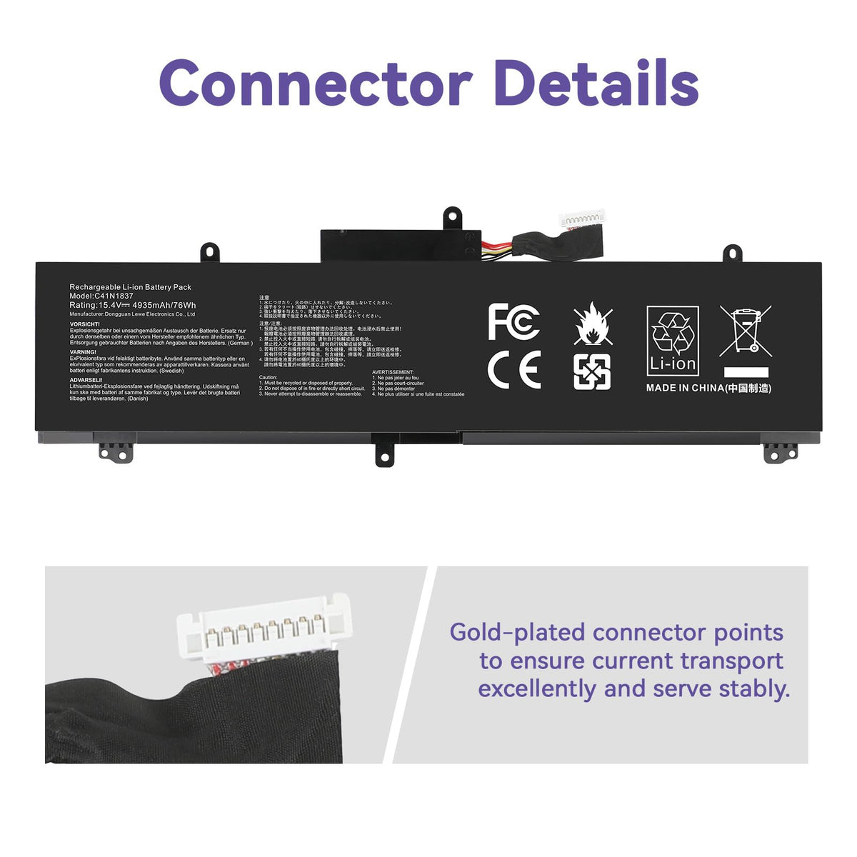 Futurebatt circuit board close-up showing protective electronics for safety